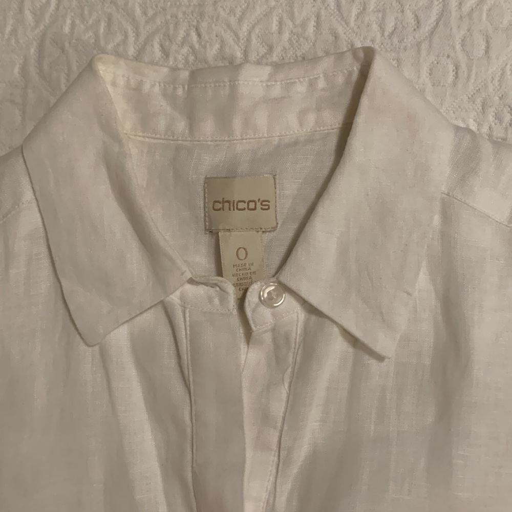 Chico’s 100% Linen Women’s Sleeveless Tunic - Picture 10 of 15